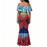 Personalized DR Congo Football Leopard Victory Mermaid Dress Congolese Soccer Comic Style