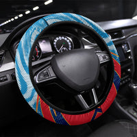 DR Congo Football Leopard Victory Steering Wheel Cover Congolese Soccer Comic Style