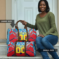 Personalized DR Congo Football Leopard Victory Travel Bag Congolese Soccer Comic Style