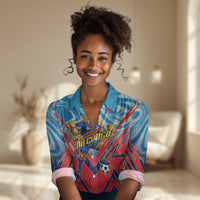 Personalized DR Congo Football Leopard Victory Women Casual Shirt Congolese Soccer Comic Style