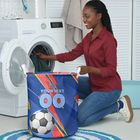 Personalized DR Congo Football Leopard GOAL Laundry Basket Congolese Football Champion - Dynamic Halftone Soccer Style