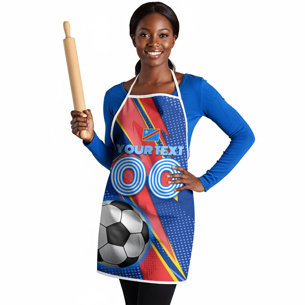 Personalized DR Congo Football Leopard GOAL Apron Congolese Football Champion - Dynamic Halftone Soccer Style