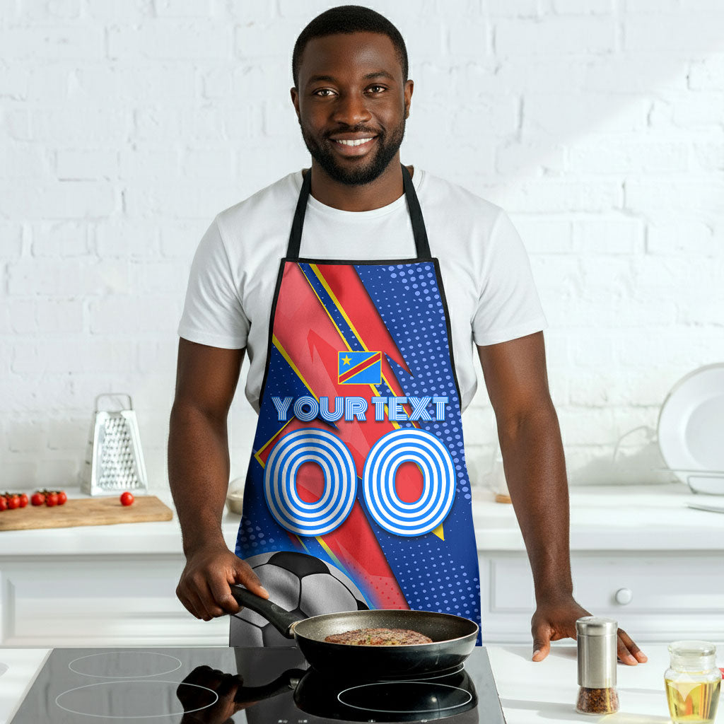 Personalized DR Congo Football Leopard GOAL Apron Congolese Football Champion - Dynamic Halftone Soccer Style
