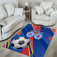 Personalized DR Congo Football Leopard GOAL Area Rug Congolese Football Champion - Dynamic Halftone Soccer Style