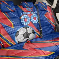 Personalized DR Congo Football Leopard GOAL Back Car Seat Cover Congolese Football Champion - Dynamic Halftone Soccer Style