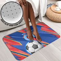 Personalized DR Congo Football Leopard GOAL Bathroom Set Congolese Football Champion - Dynamic Halftone Soccer Style