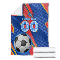 Personalized DR Congo Football Leopard GOAL Blanket Congolese Football Champion - Dynamic Halftone Soccer Style