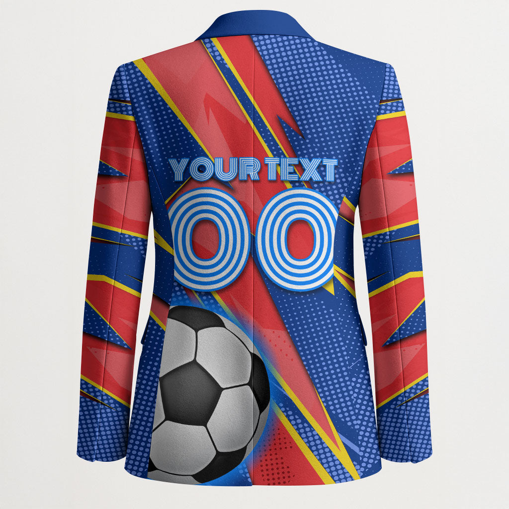 Personalized DR Congo Football Leopard GOAL Blazer Congolese Football Champion - Dynamic Halftone Soccer Style