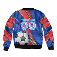 Personalized DR Congo Football Leopard GOAL Bomber Jacket Congolese Football Champion - Dynamic Halftone Soccer Style
