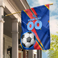 Personalized DR Congo Football Leopard GOAL Garden Flag Congolese Football Champion - Dynamic Halftone Soccer Style