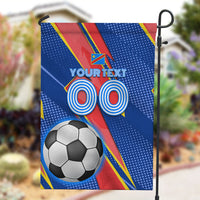 Personalized DR Congo Football Leopard GOAL Garden Flag Congolese Football Champion - Dynamic Halftone Soccer Style