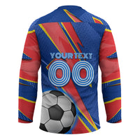 Personalized DR Congo Football Leopard GOAL Hockey Jersey Congolese Football Champion - Dynamic Halftone Soccer Style