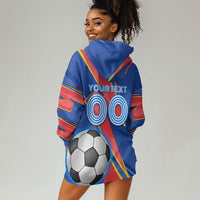 Personalized DR Congo Football Leopard GOAL Hoodie Dress Congolese Football Champion - Dynamic Halftone Soccer Style