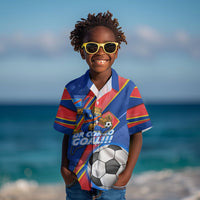 Personalized DR Congo Football Leopard GOAL Kid Hawaiian Shirt Congolese Football Champion - Dynamic Halftone Soccer Style