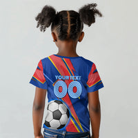 Personalized DR Congo Football Leopard GOAL Kid T shirt Congolese Football Champion - Dynamic Halftone Soccer Style