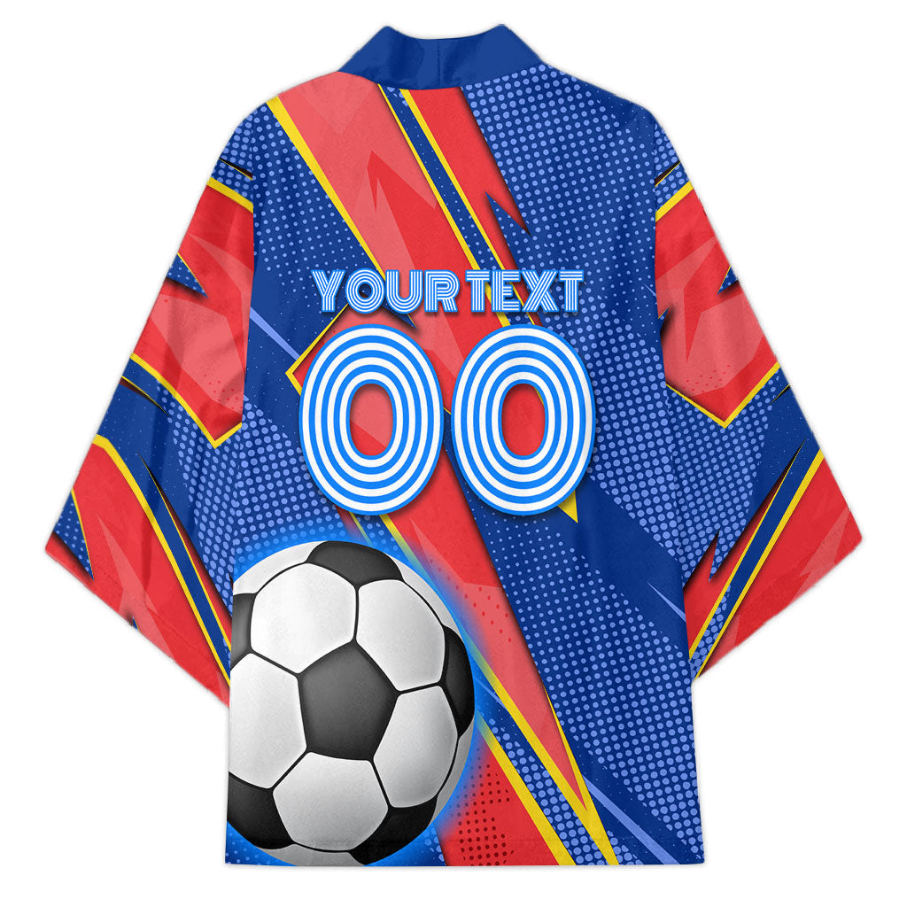 Personalized DR Congo Football Leopard GOAL Kimono Congolese Football Champion - Dynamic Halftone Soccer Style