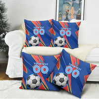Personalized DR Congo Football Leopard GOAL Pillow Cover Congolese Football Champion - Dynamic Halftone Soccer Style