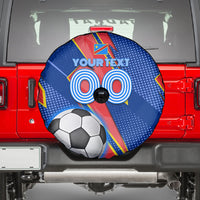 Personalized DR Congo Football Leopard GOAL Spare Tire Cover Congolese Football Champion - Dynamic Halftone Soccer Style