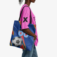 Personalized DR Congo Football Leopard GOAL Tote Bag Congolese Football Champion - Dynamic Halftone Soccer Style