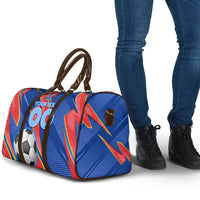 Personalized DR Congo Football Leopard GOAL Travel Bag Congolese Football Champion - Dynamic Halftone Soccer Style