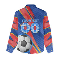 Personalized DR Congo Football Leopard GOAL Women Casual Shirt Congolese Football Champion - Dynamic Halftone Soccer Style