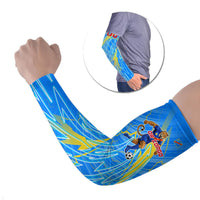 Personalized DR Congo Football Arm Sleeves Lightning Leopard National Flag Motif