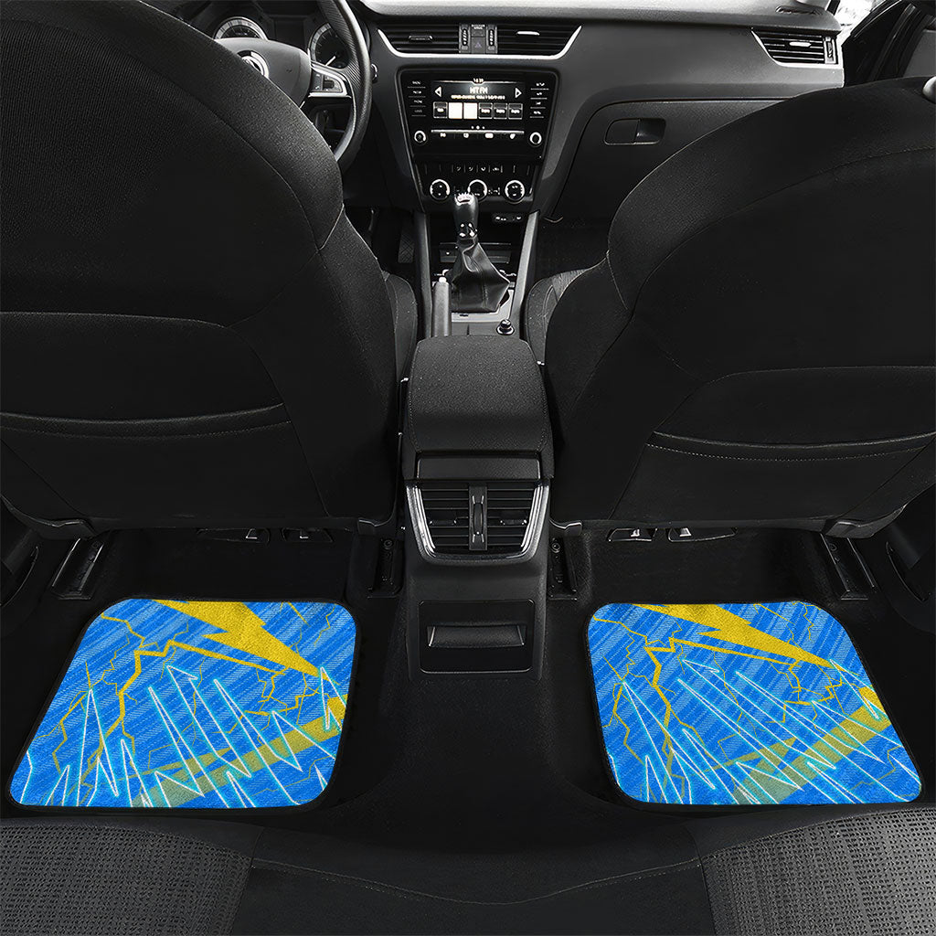 Personalized DR Congo Football Car Mats Lightning Leopard National Flag Motif