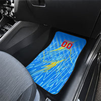 Personalized DR Congo Football Car Mats Lightning Leopard National Flag Motif