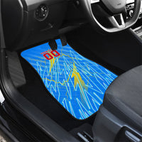 Personalized DR Congo Football Car Mats Lightning Leopard National Flag Motif