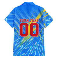 Personalized DR Congo Football Hawaiian Shirt Lightning Leopard National Flag Motif