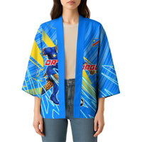 Personalized DR Congo Football Kimono Lightning Leopard National Flag Motif