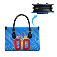 Personalized DR Congo Football Leather Bag Lightning Leopard National Flag Motif