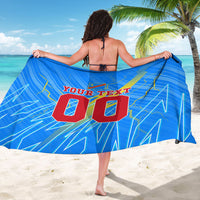 Personalized DR Congo Football Sarong Lightning Leopard National Flag Motif
