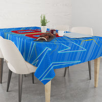 Personalized DR Congo Football Tablecloth Lightning Leopard National Flag Motif