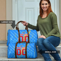 Personalized DR Congo Football Travel Bag Lightning Leopard National Flag Motif