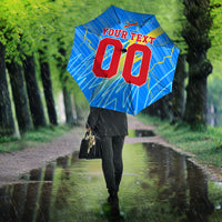 Personalized DR Congo Football Umbrella Lightning Leopard National Flag Motif