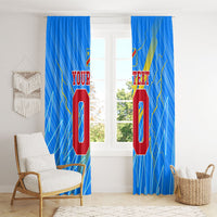 Personalized DR Congo Football Window Curtain Lightning Leopard National Flag Motif