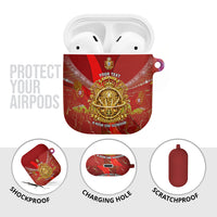 Custom Portugal Football World Champions 2026 AirPods Case Golden Shield Crown Crest Soccer Trophy