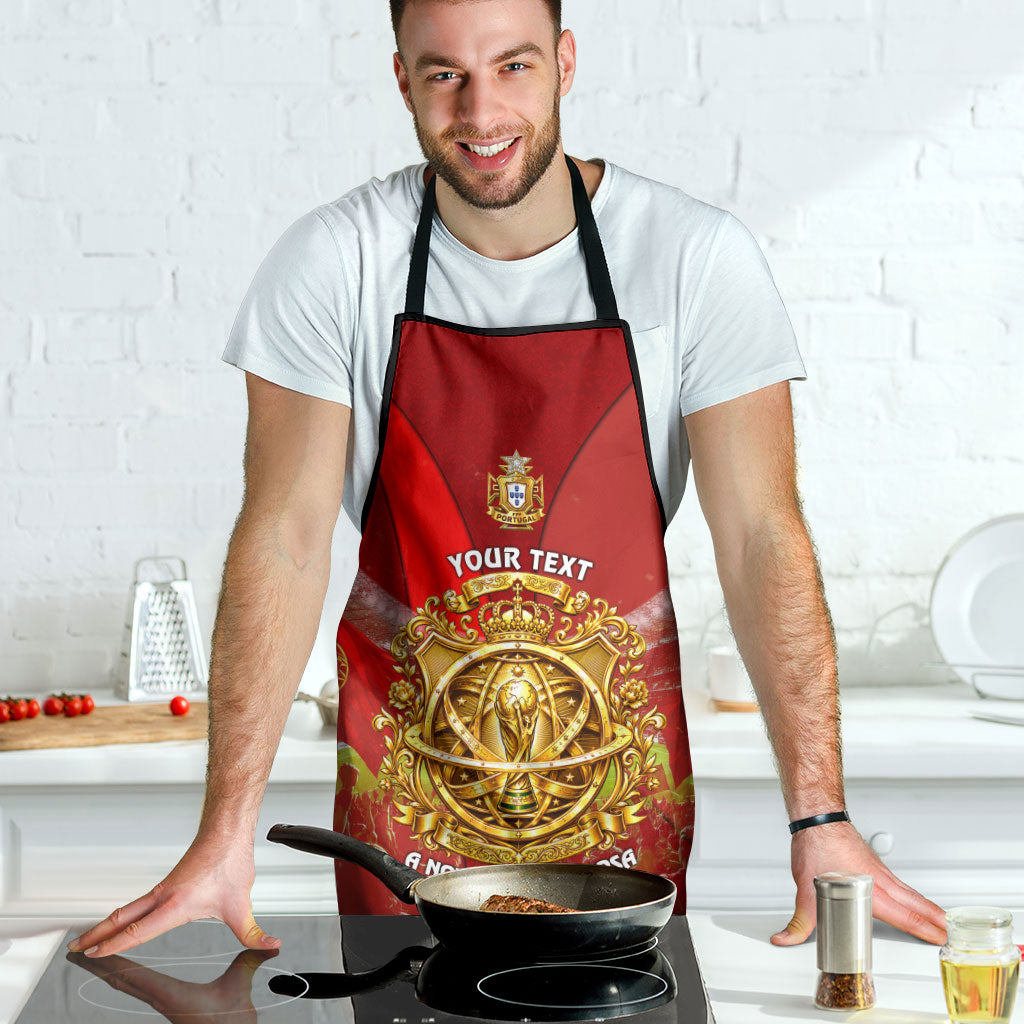 Custom Portugal Football World Champions 2026 Apron Golden Shield Crown Crest Soccer Trophy