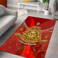 Custom Portugal Football World Champions 2026 Area Rug Golden Shield Crown Crest Soccer Trophy