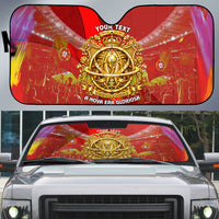 Custom Portugal Football World Champions 2026 Auto Sun Shade Golden Shield Crown Crest Soccer Trophy