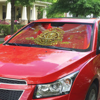 Custom Portugal Football World Champions 2026 Auto Sun Shade Golden Shield Crown Crest Soccer Trophy