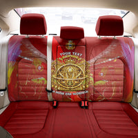 Custom Portugal Football World Champions 2026 Back Car Seat Cover Golden Shield Crown Crest Soccer Trophy