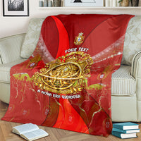 Custom Portugal Football World Champions 2026 Blanket Golden Shield Crown Crest Soccer Trophy