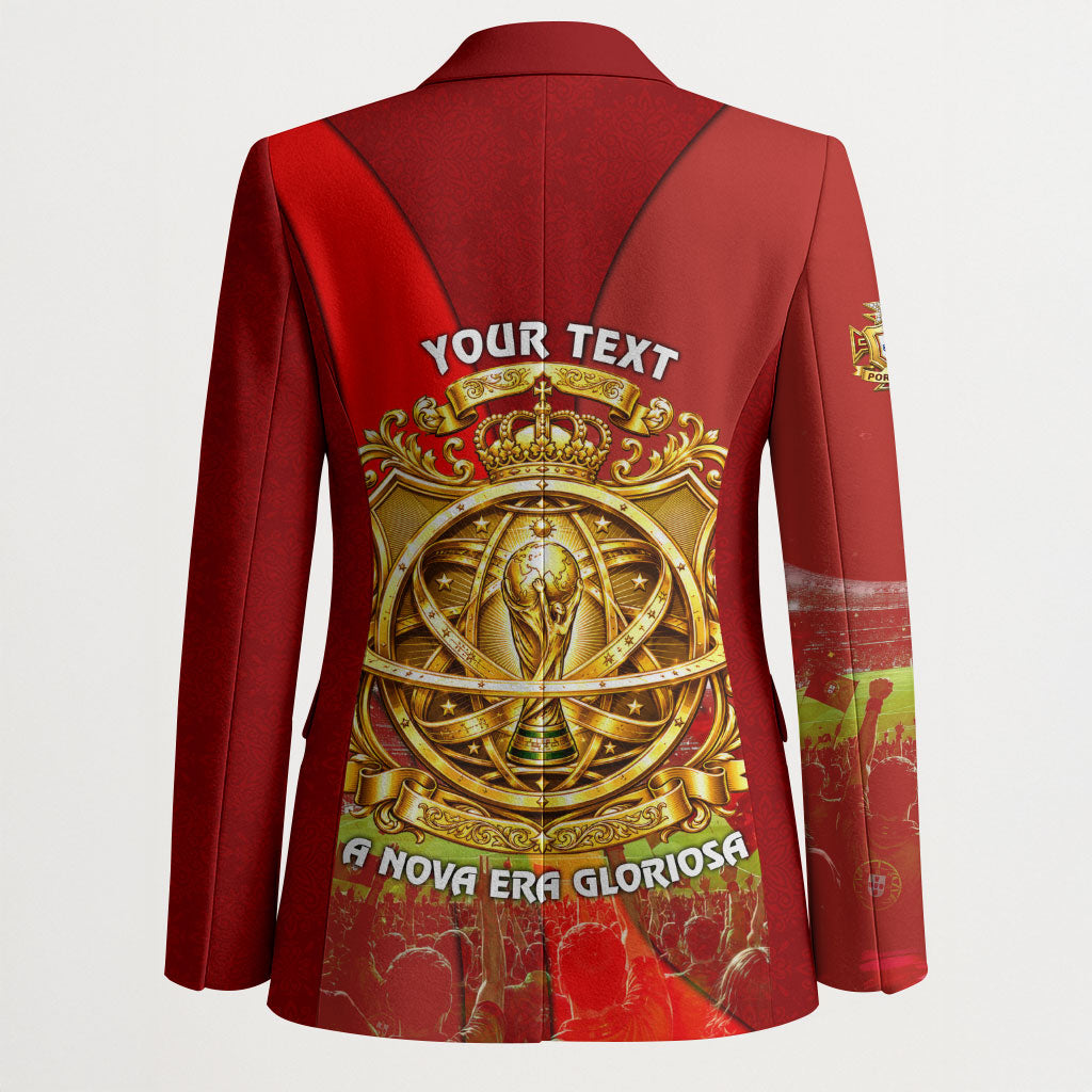 Custom Portugal Football World Champions 2026 Blazer Golden Shield Crown Crest Soccer Trophy