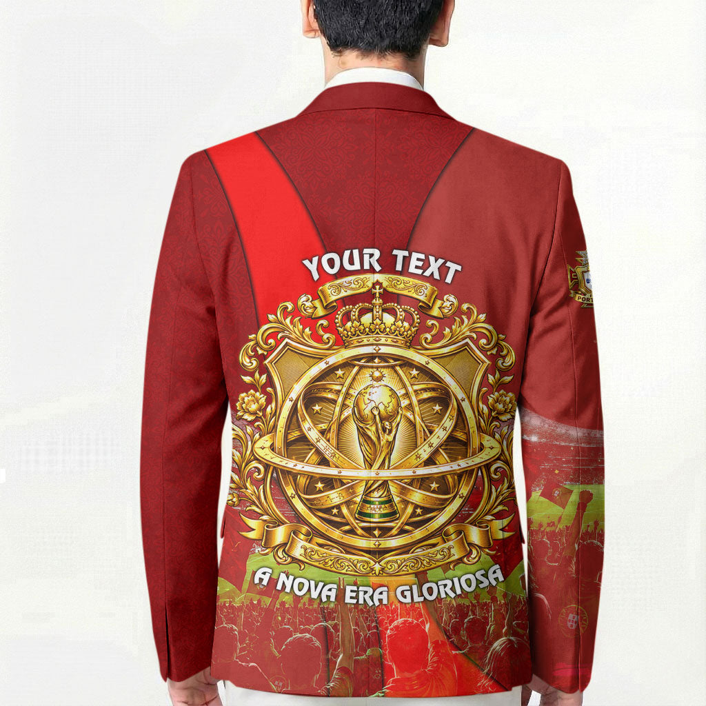 Custom Portugal Football World Champions 2026 Blazer Golden Shield Crown Crest Soccer Trophy