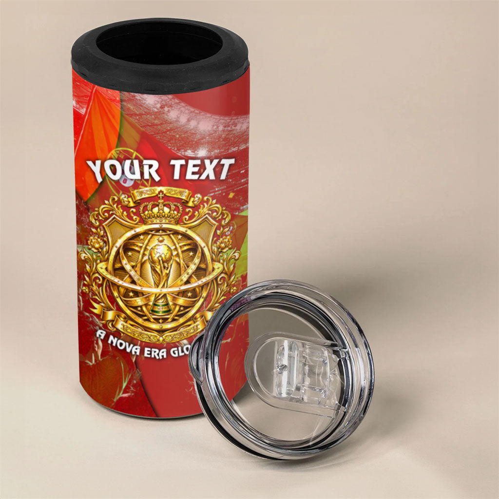 Custom Portugal Football World Champions 2026 4 in 1 Can Cooler Tumbler Golden Shield Crown Crest Soccer Trophy