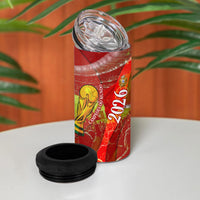 Custom Portugal Football World Champions 2026 4 in 1 Can Cooler Tumbler Golden Shield Crown Crest Soccer Trophy