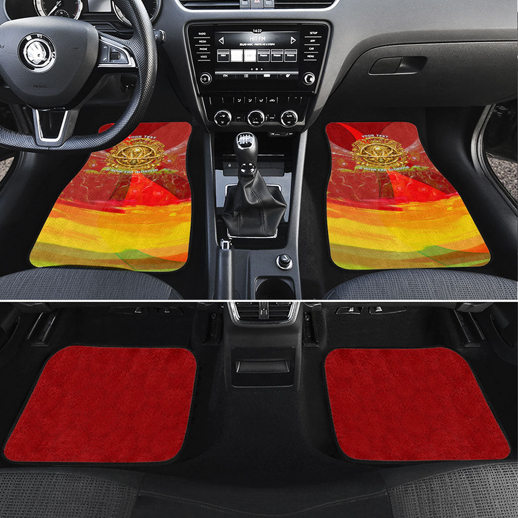 Custom Portugal Football World Champions 2026 Car Mats Golden Shield Crown Crest Soccer Trophy