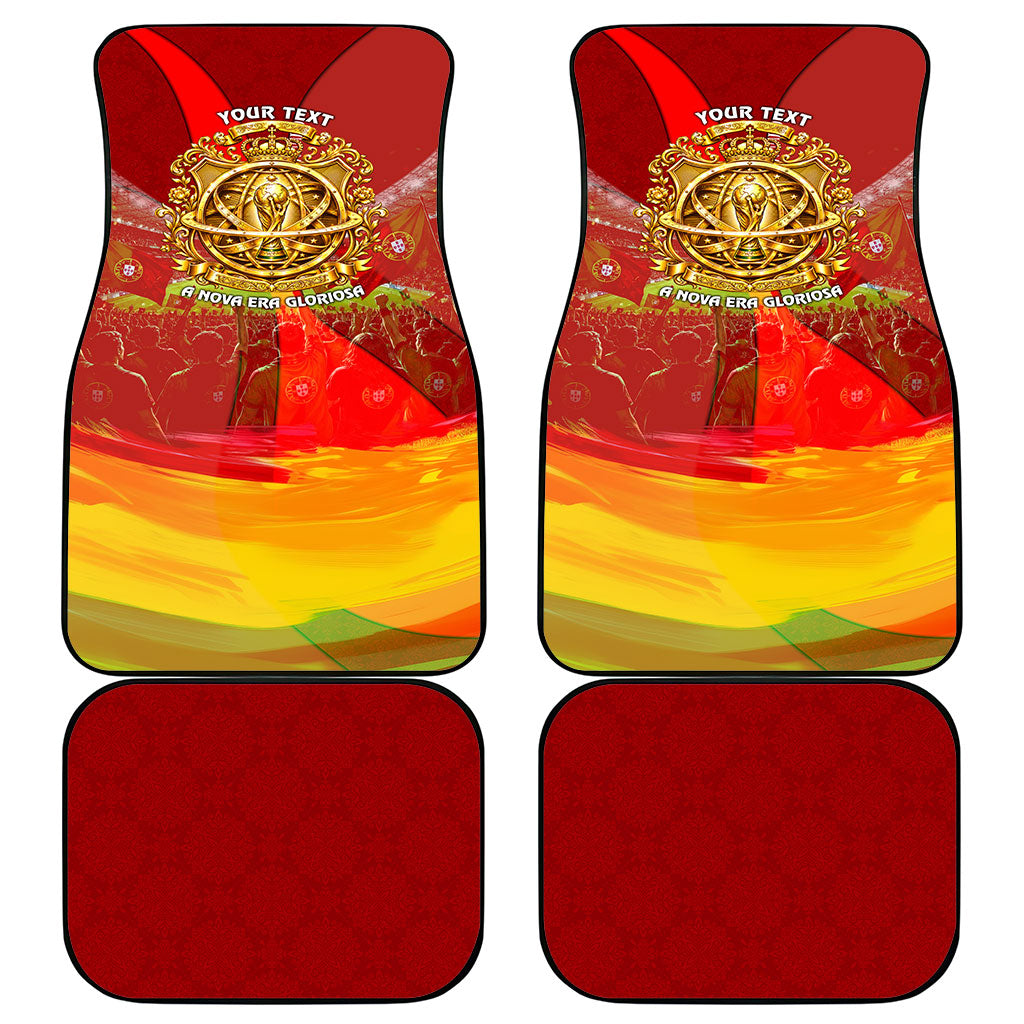 Custom Portugal Football World Champions 2026 Car Mats Golden Shield Crown Crest Soccer Trophy
